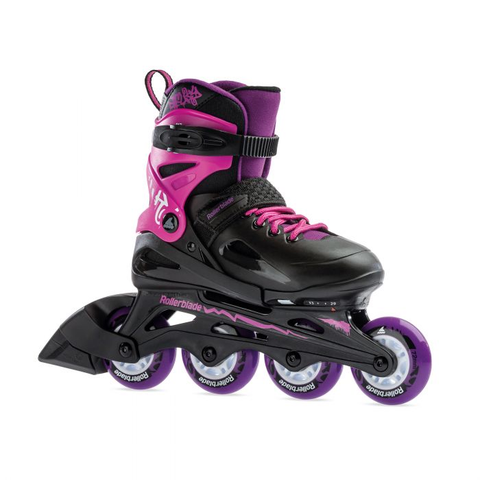 Rollerblade Fury G otroški nastavljivi rolerji (črno / roza)